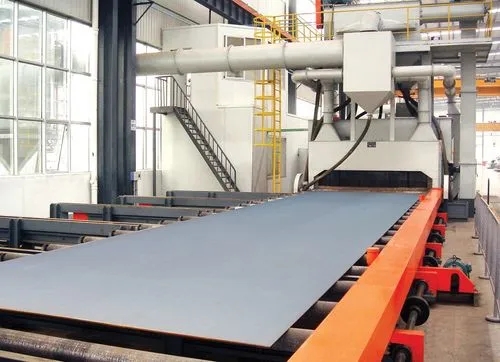 石柱大型全自动输送式喷砂机应用分析