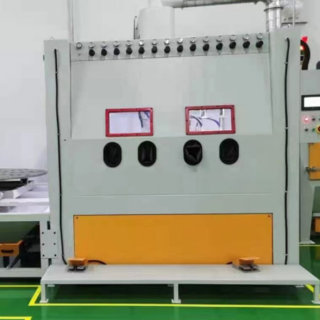 石柱高效生产,从箱体手动喷砂机开始,提升零部件质量